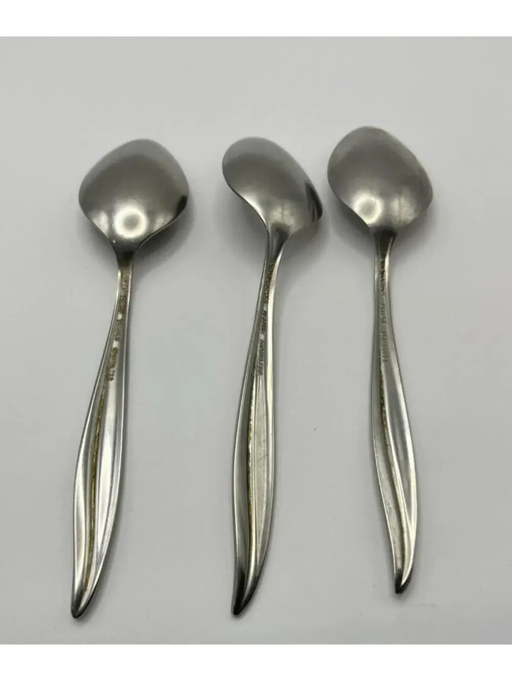 Oneidacraft Deluxe Textura VTG Stainless Teaspoons Silver Bundle of 3  2472.1